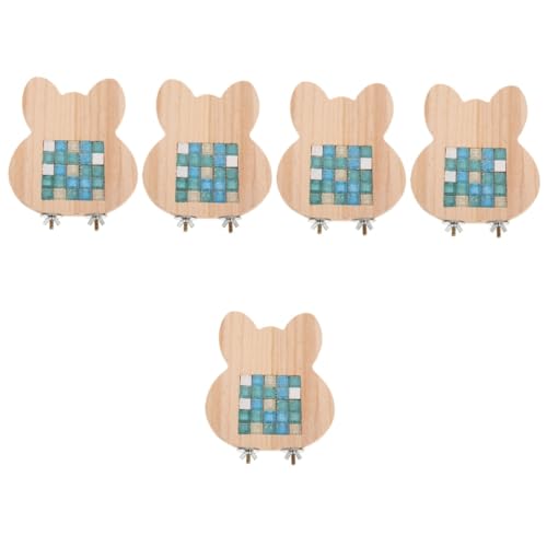 POPETPOP 5st Kühlplatte Für Hamster Chinchilla-Leiste Kaninchen-kühlmatte Sommertafel Sommermatte Für Kleintiere Kühlmatte Für Welpen Hamsterbett Sommerartikel Holz Plus Kristall Hölzern von POPETPOP