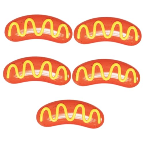 POPETPOP 5St -Backenzahnstange für Hunde Interactive Dog Toys interaktives Spielzeug Lebensmittelspielzeug Kauspielzeug für Welpen lustiges Hundespielzeug Welpenzubehör Hotdog Wurst von POPETPOP