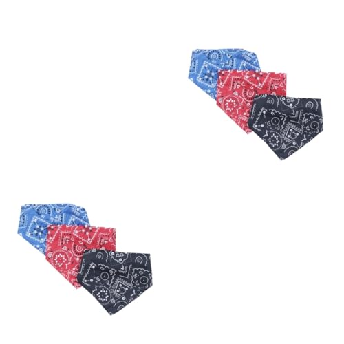 POPETPOP 6 STK Hundespeichelbandana Lätzchen Für Haustierschals Bandana-Kragen Für Haustiere Dreieckiges Haustierbandana Hundehalsband Kleines Welpenhalsband Mittlerer Hund Handtuch von POPETPOP