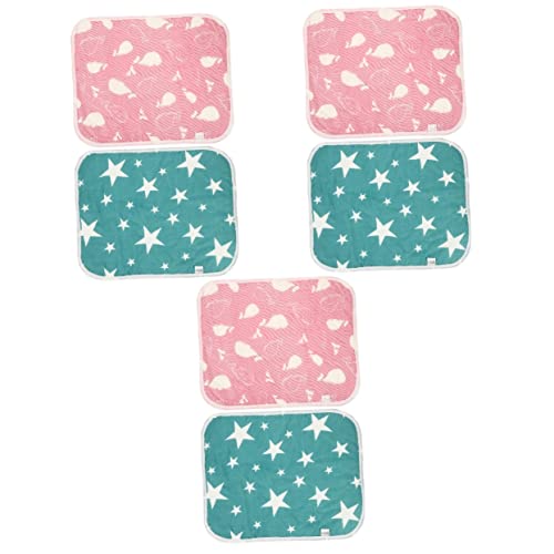 POPETPOP Klein 6 Stück Wickelunterlage Pee Anti Super Tiere Waschbar Haustiere Chinchilla Urinal Hamster Weich Wiederverwendbar Saugfähig Pads Guinea Igel Baumwollslip Für Pad Pink von POPETPOP