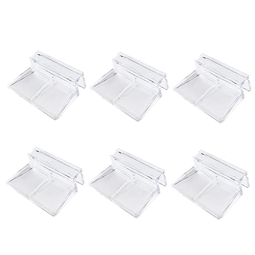 POPETPOP 6St Aquarium-Clips Reiniger Schlauch Fisch tabk Fisch Lampe Teich Fisch-LED Anlage Aquarium Abdeckung Halterung Aquarium Glasabdeckung Halter Aquarium Glasclip Aquarium-Acryl-Clips von POPETPOP