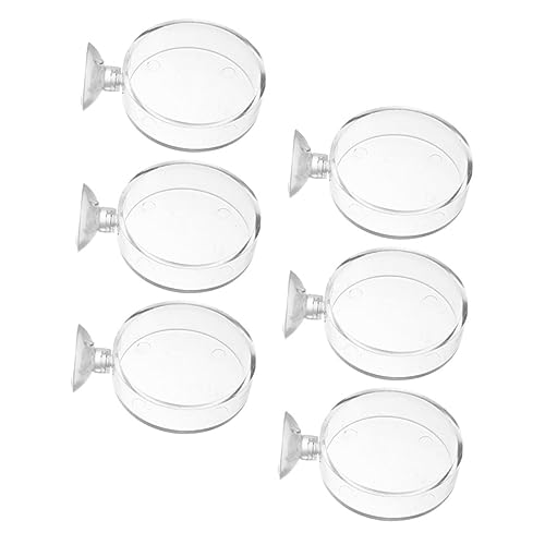 POPETPOP 6st Fressnapf Automatischer Fischfutterautomat Kerzentellerhalter Siphon-pumpen-Set Gericht Luftpumpe Für Aquarien Tank Netz Futterspender Krabbe Aquarienfische Acryl Transparent von POPETPOP