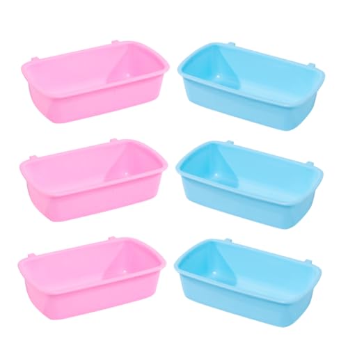 POPETPOP 6st Futterbox Für Hamster Wassernapf Für Hamster Kaninchenschalen Chinchilla-Schalen Wasserzufuhr Wassernäpfe Für Kleine Tiere Rattenschüssel Chinchilla-schüssel Hamsterfutter Pp von POPETPOP