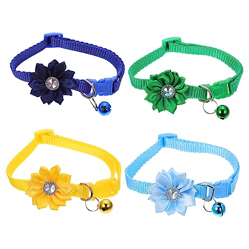 POPETPOP 8 STK Blumenhalsband Für Haustiere Haustier-Blumen- Katzenbogen Blumen-katzenhalsband Mit Glocke Sicherheitshalsbänder Für Hasenkragen Pp Katze Haustier Die Blumen von POPETPOP