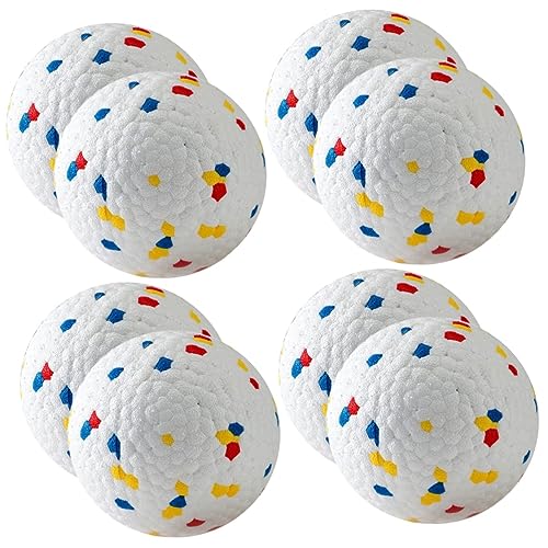 POPETPOP 8 STK Hüpfender Ball Hundespielzeug Welpenzahnplüsch Beißspielzeug Für Hunde Bälle Für Hunde Spielzeug Für Draußen Welpenkaustock Kauspielzeug Elastisch Hundebedarf E-TPU-Material von POPETPOP