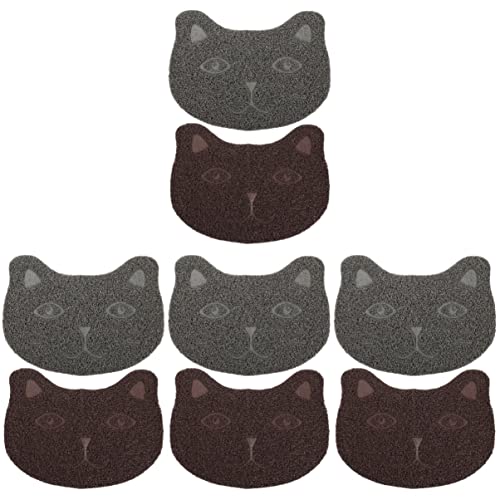 POPETPOP 8 STK Katzenstreu Matte Katzenplatzsets Für Lebensmittel Katzenstreumatte Streufangmatte Katzenmatten Für Streu Einstreumatte Einfangen Katzenfutter Pad Haushalt Handauflage PVC von POPETPOP