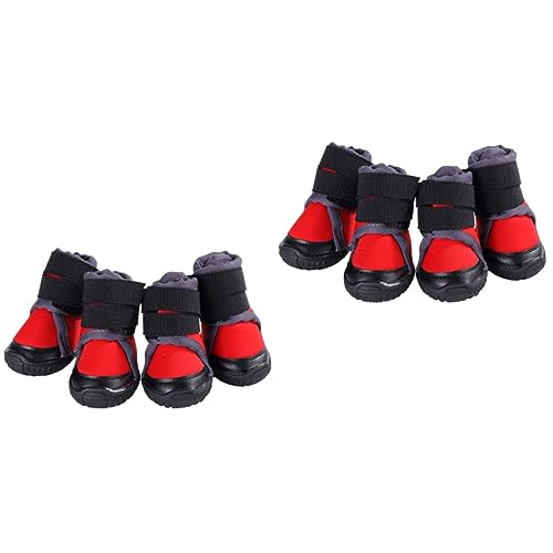 POPETPOP 8 STK Hundeschuhe Hund Anti-rutsch-Sohle Regenstiefel Für Haustiere Laufschuhe Für Hunde Schneestiefel Für Hunde Hundepfotenschutz Hundestiefel Haustier Warm rutschfest Der Hund von POPETPOP