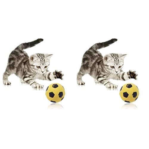 POPETPOP Katze Schaumstoffball 8 Stücke Bälle Fußball Spielzeug Fußball Schwamm Katze von POPETPOP