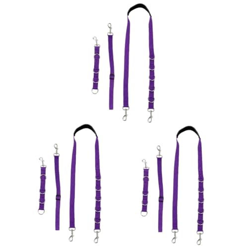 POPETPOP 9 STK Haustierpflegeseil pet Grooming hundegurt Hunde Accessories Dog Accessories Hunde tragetuch Gürtel Haustiere Schlupfleine Pflege Seil Pflege Schleife Polypropylen Violett von POPETPOP