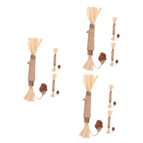 POPETPOP 9 STK Maomutianisches Polygonum-Spielzeug Katzenkaustäbchen Silvervine Katzenspielzeug Leckerli-Sticks Für Katzen Zauberstäbe Für Katzen Katzen-Snack-Spielzeug Essbar Strohseil von POPETPOP