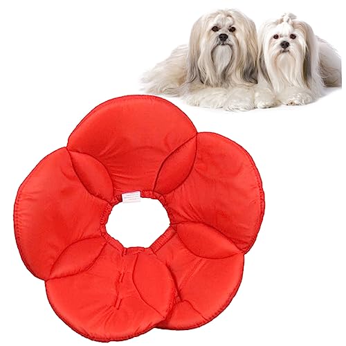 POPETPOP Hundehalsband Mit Schützendem Polyester Schaum Und Blumenmuster Anti Biss Kragen Für Hunde Schutzkragen Für Haustiere Langlebig Und Bequem von POPETPOP