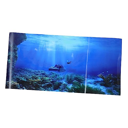 POPETPOP Aquarium Hintergrundpapier Aquarium Kulisse Hintergrunddekoration Tank Schüssel Qualle Aquarium Poster Aquarium-Poster Aufkleber für Terrarium Aquarienhintergrund Bild für Aquarium von POPETPOP