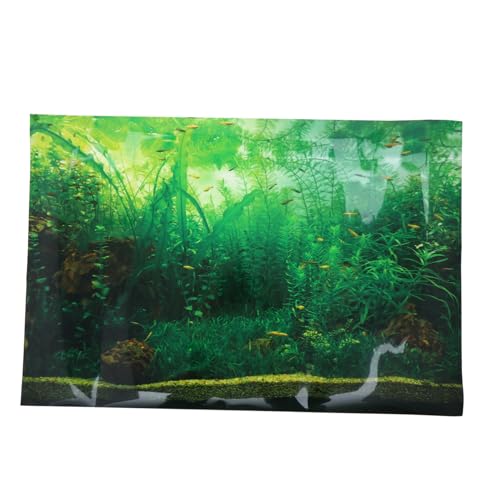 POPETPOP Aquarium Hintergrundpapier Aquarium haftender Hintergrund Netz Aquarium-Plakat für den einzug küchendekoration Aufkleber dekorative Tapete für Aquarien Aquarium Kulisse von POPETPOP