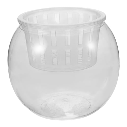 POPETPOP Aquarium condome The Flache mikrolle Wasserpflege für Fischbecken hydroponic kleine Fischbecken lebender Fischbehälter Halter für Aquarien Fischglas Goldfischglas Plastik von POPETPOP