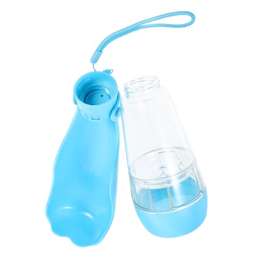 POPETPOP Auslaufsicherer Tragbarer Wasserspender Für Hunde Multifunktionale Futterflasche Mit Integrierter Wasserschüssel Ideal Für Reisen Und Outdoor Aktivitäten von POPETPOP