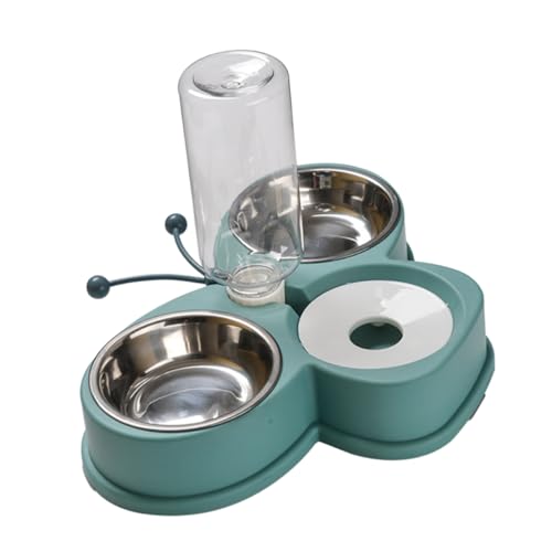 POPETPOP Automatischer Trinkbrunnen Hunde Wassermatte praktischer Katzenfutterspender pet Feeder automatischer wasserspender Haushaltswasserspender Anti-Rutsch-Welpenfutterautomat pp Green von POPETPOP