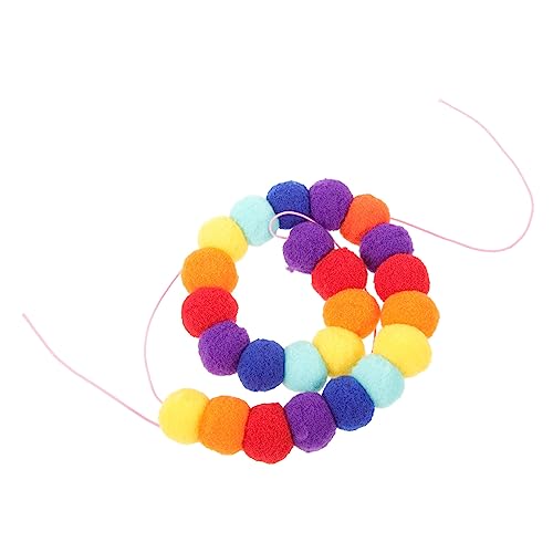 POPETPOP Ballkragen aus Haustierfell Katzenhalsband Poms Katzenmarken personalisiert Hundehalsbänder für mittelgroße Hunde hundekragen hundehalstuch Hundehalsband Hund Halskette Polyester von POPETPOP