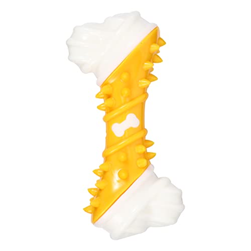 POPETPOP Beiß für Haustiere Interactive Dog Toys Dog chew Toy Hundetraining Zahnbürste kauen kaut aus Hundeknochen Bissfestes für Haustiere Yellow von POPETPOP