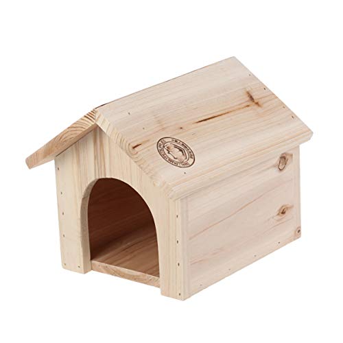 POPETPOP Biss-Chalet Gecko-Terrarium Nest Hase Hamster Futterspender Käfig Stall Holzhaus für Nagetiere Holzhaus für Kleintiere Dreieck-Chalet Eichhörnchen-Chalet Haustierbedarf Bambus von POPETPOP