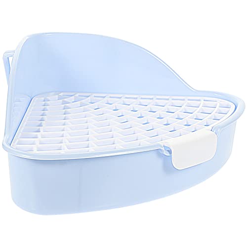 POPETPOP Box Kaninchen Dreieck Frettchen Pinkelpfanne Mäuse Für Blau Hamster Einstreu Tablett Töpfchen Badezimmer Toilette Tiere Hamster Meerhasen Badewanne Plastikkäfig Rennmäuse Sand von POPETPOP