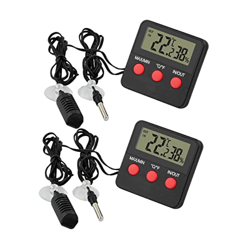 POPETPOP Box Mit 2 Sätzen Haustier-Thermometer Thermostat Für Reptilien Wasser Reptilien Inkubator Reptilienzubehör Digitales Hygrometer Elektronisches Zubehör Abs Panzer Ei von POPETPOP