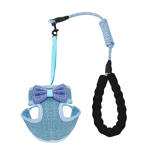 POPETPOP Brustgurt Für Haustiere Katzentransporter Katze Kätzchenhalsband Mit Glöckchen Katzenschlinge Einziehbare Katzenleine Kätzchengeschirre Katzenspielzeug Katzentür Ziehen Blue von POPETPOP