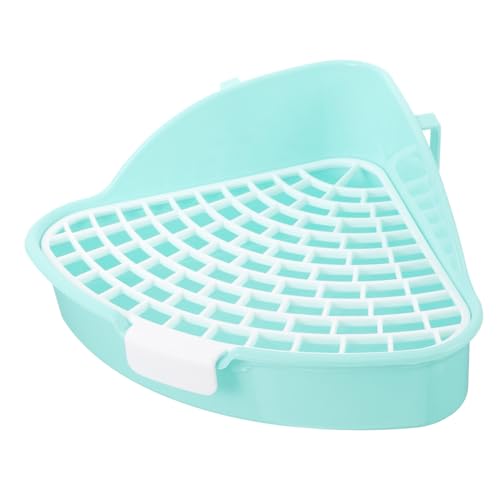 POPETPOP Bunny-Trainer-Toilette Pfote Hund Haustier-Toiletten-Töpfchen-Trainer Ratte kaninchentoilette kaninchenklo Hasen-Katzentoilette Haustiertoilette aus Kunststoff Plastik Sky-Blue von POPETPOP