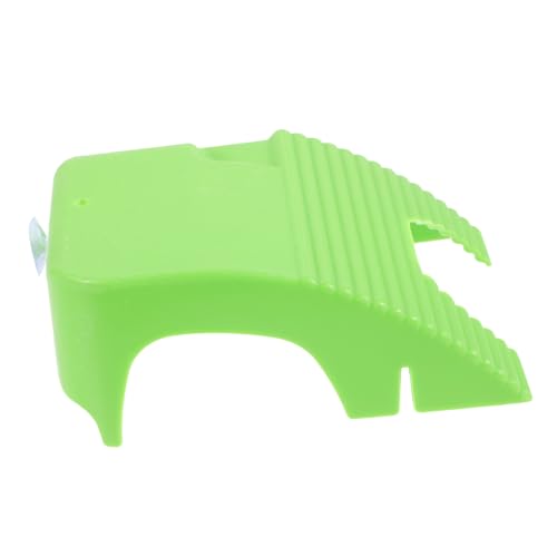 POPETPOP Dock Coop Frosch Zubehör Für Schildkrötenaquarien Dekorationen Für Aquarien Hamster Versteck Futterspender Vlies Schildkrötenrampe Plüsch Haustier Spinne Fisch Plastik Light Green von POPETPOP