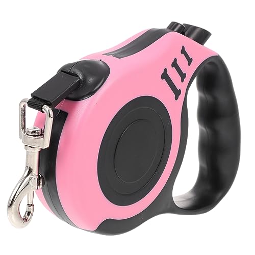 POPETPOP Einziehbare Hundeleine Tragbare Lange Pinke Hunde Leine Für Welpen Und Kleine Hunde Robuste Automatisierte Hundeleine Für Sicheres Gassigehen Pet Retractable Leash von POPETPOP