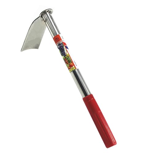 POPETPOP Gartenzubehör Garten geräte Set gartenwerkzeug Gardening Tools Gemüseanbau Werkzeug Gartenhandwerkzeug Rechen Pinne Grubber handhaben Heugabel kleine Stahlhacke Garten hacken rot von POPETPOP