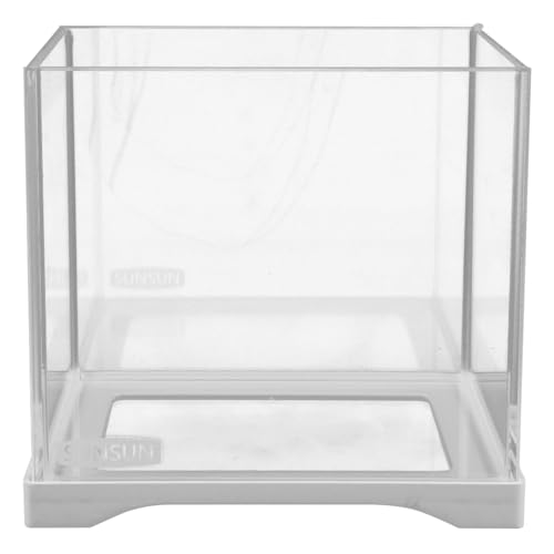 POPETPOP -Fischglas Betta-Aquarium Kleines Aquarium Transparentes Pflanzen-Terrarium Würfeltank Für Tischdekoration 7 35 X 7 5 cm. 07 Zoll von POPETPOP