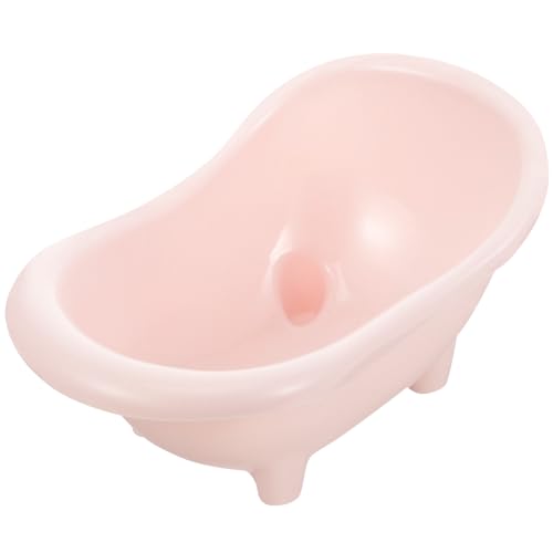 POPETPOP Hamster Badewanne Haustierbad ausgestopft Dinosaurier Ratte Hamster sandbad Hamster kunststoffwanne Sandbadehaus für Meerschweinchen Katzenbad Plastik Rosa von POPETPOP