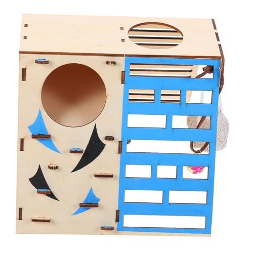 POPETPOP Hamster- Hamster brücke Hamster Hamster Kletterturm Hamster Spielhaus nager Haustiere quietschend Trainingshaus für Hamster Hamster-Fitnesshaus hölzern von POPETPOP