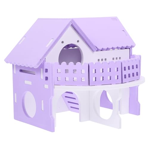 POPETPOP Hamster-Luxusvilla Schweine Vlies Plüsch Hase Hundehütte hamsterhaus Hamster nagerhaus Hamster cage Hamster Behausung meerschweinchen versteck Rattenkäfig Versteck PVC von POPETPOP