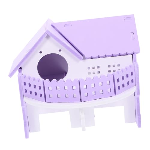 POPETPOP Spielzeug Hamster-Luxusvilla hamsterhaus Hamster häuschen Hamster Versteckspielzeug Lebensräume von Meerschweinchen Hamsterhütte empfindlich Rennmaus Hase Goldener Bär Baby PVC von POPETPOP