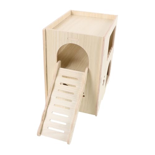 POPETPOP Hamster Massivholzhaus Drinnen Versteckt Gemütlich Für Hamsterkäfige Hamsterspielzeug Klein Leiter Hamsterhaus Röhren Stall Hütte Nest Verstecken Häuser Beige POPETPOP Hamster Massivholzhaus Drinnen Versteckt Gemütlich Für Hamsterkäfige Hamsterspielzeug Klein Leiter Hamsterhaus Röhren Stall Hütte Nest Verstecken Häuser Beige von POPETPOP