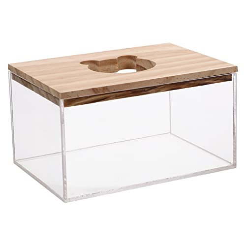 POPETPOP Hamster Sand Badebox Duschbad Badezimmer Rennmaus Holzsand Trockenbad Behälter Kleintier Sauna Toilette für Rennmaus Ratte Mäuse Kleintier 15X11x8. 5Cm von POPETPOP