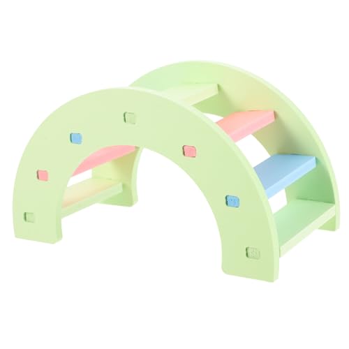 POPETPOP Hamster -Versteck nager meerschweinchen käfig Hamsterbogenbrücke Rad Hamsterspielzeug Rattenleiter Brückenspielzeug für Chinchilla Chevron-Brett Light Green von POPETPOP