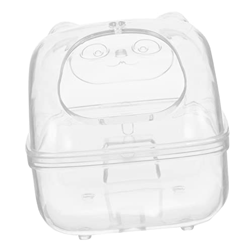 POPETPOP Hamster transparentes Badezimmer Wasserspender für Haustiere Reiniger Hasenkäfig für drinnen Hamster klo Hamster sandbad Kuscheltier Hamster Hamsterbad Hamster-Badewannen Plastik von POPETPOP