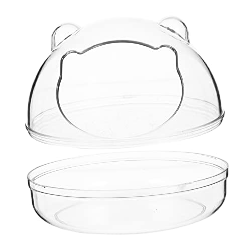 POPETPOP Hamsterbad Sieb Schüssel Halter Sand Für Die Hamstertoilette Hamster Toilette Stecker Flasche Rennmaus Badebehälter Für Hamster Hängematte Futterspender Sprays Transparent Plastik von POPETPOP