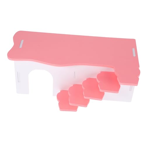 POPETPOP Hamsterhaus Multi Meerschweinchen Heu Hamsterbett Groß Gehäuse Meerschweinchen Versteck Kaninchenstall Leiter Mini Rattenfalle Kauspielzeug Für Meerschweinchen Automatisch PVC Rosa von POPETPOP