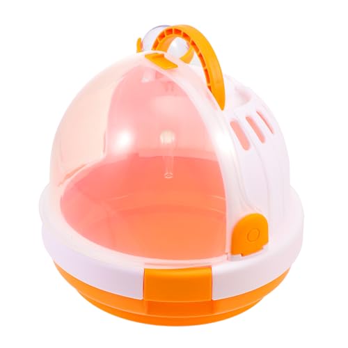 POPETPOP Hamsterkäfig Hund Kleiner Träger Kaninchenkäfig Rad Ratte Auto Hamster käfig Hamster cage Hamstertragekäfig Kleintiertragebox Hamsterbox Hamsterhaus Hamster Tragetasche pp Orange von POPETPOP