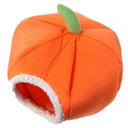 POPETPOP Hamsterkürbisnest haustierbett pet Bed Igeltierhöhle Igeltierbett Haustierkorb Hamsterspielzeug stickig Bequeme Nester für Haustiere Schlaf für kleines Haustier Tuch Orange von POPETPOP