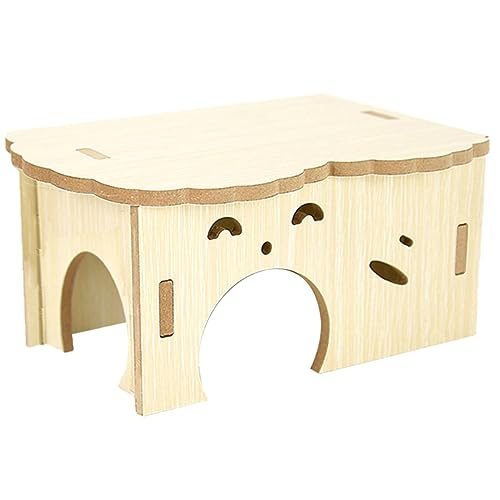 POPETPOP Hamsternest aus Holz nagerhaus Hamsterhaus Nager Schlafhaus Holzversteck für Hamster Hamsterspielzeug Rattenspielzeug meerschweinchen versteck Hamsterholzhütte hölzern von POPETPOP