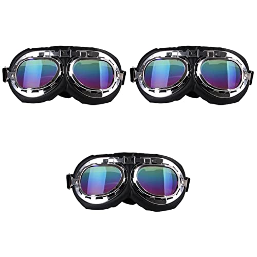 POPETPOP 3st Motorradbrille Für Hunde Welpenbrille Sonnenbrille Kleine Hundebrille Schneebrille Für Hunde Outdoor-Ornament Skibrille Für Hunde Klare Motorradbrille Auto Hund Anti-uv von POPETPOP