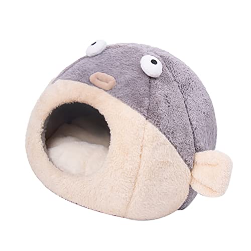 POPETPOP Haustier Bett Cave Nest Schlaf Bett Halb Geschlossene Puffer Form Katze von POPETPOP