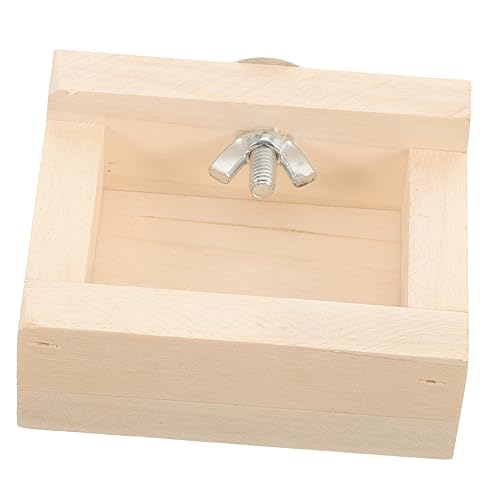 POPETPOP Haustier-Holznapf Haustierkäfig Tierfutterhalter Coop-Tasse Wurf Schildkröte Ratte eichhörnchenfutterstation Kleine Holzschale Chinchilla-Accessoire Häschenschalen aus Holz hölzern von POPETPOP