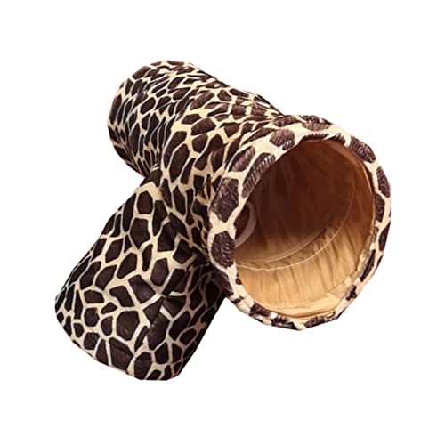 POPETPOP Haustier Hund Hängematte Zwinger Fischfutter kleine Haustiere Hamster Tunnel Hasen tierische bescherung Rabbit Toys Haustierbedarf Mäuse Tunnel Flanell Leopard von POPETPOP