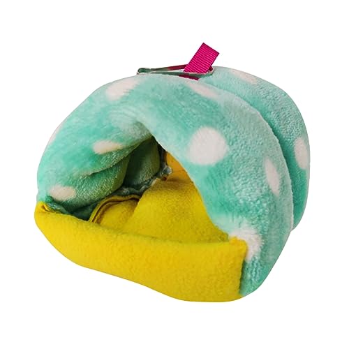 POPETPOP Haustier warmes Hamster House Hamster Nest Cute pet Bed Plush pet Bed Hamster Hundebett Hamsterkäfig Heufütterung Schlafsack Hamsterhausbett Haustierbett Green von POPETPOP