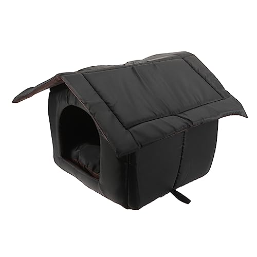 POPETPOP Haustierbett Hundezwinger Katzenhaus Outdoor Wetterfest Isoliertes Katzenhaus Höhlenbett Für Kätzchen Warme Haustierhöhle Hundeheim Hundehütte Oxford-Stoff Outdoor-Hund Warm Halten von POPETPOP